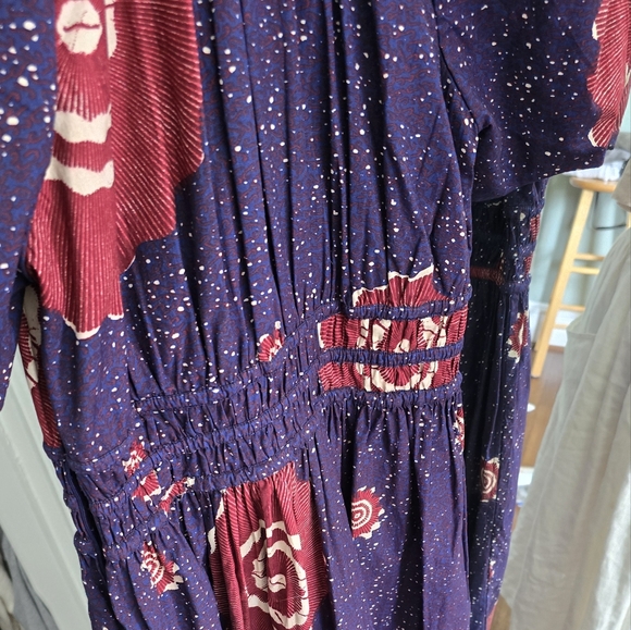 Ultra Johnson Perla Sand Dollar Floral Printed Cotton Dress Small - Picture 7 of 8